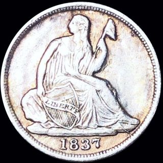1837 Seated Half Dime Lightly Circulated Philadelphia Ms Bu 10c Liberty Silver