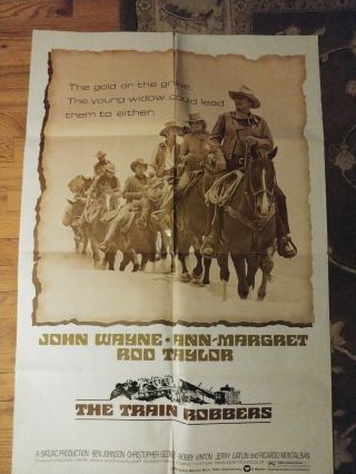 The Train Robbers With John Wayne Movie Poster 1973