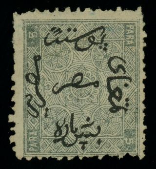 Egypt 1866 First Issue 5pa Grey Perf.  12 1/2 X 13 Mng ,  Fault -,  Sc 1c