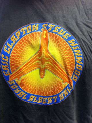 Eric Clapton / Steve Winwood 2011 Royal Albert Hall Plane T - Shirt Size Large