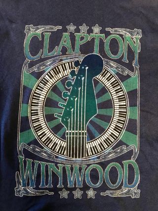 Eric Clapton Steve Winwood 2009 Blue T - Shirt