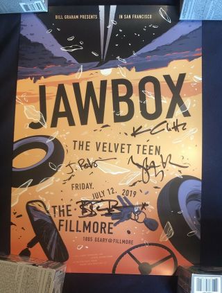 Jawbox Autographed Signed Concert Poster The Fillmore Sf J Robbins