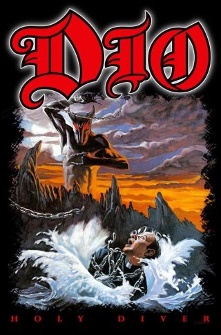 Dio - " Holy Diver " - Large Size Textile Poster/flag - Official