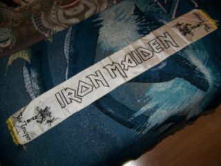 Vintage Iron Maiden Satin Scarf Wall Hanging Banner Tapestry Flag The Trooper