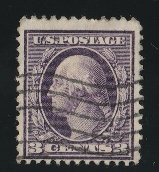 Rare Us Scott 359 Washington 3 Cent Bluish Paper Stamp 1909 Issue With Cert