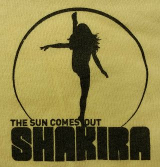 Shakira The Sun Comes Out 2010 World Tour Roadie Local Crew Only Yellow Xl