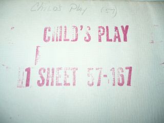 CHILD ' S PLAY,  orig 1 - sh / movie poster (Mona Washbourne) - 1957 / UK film 2