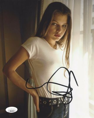 Milla Jovovich Signed Autographed 8x10 Photo Hot Sexy Young Jsa Proof 5
