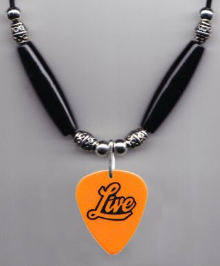 Live Ed Kowalczyk Orange Tour Guitar Pick Necklace