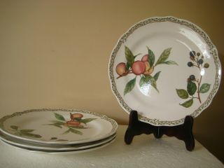 Set Of 4 Noritake Primachina Royal Orchard Dinner Plates
