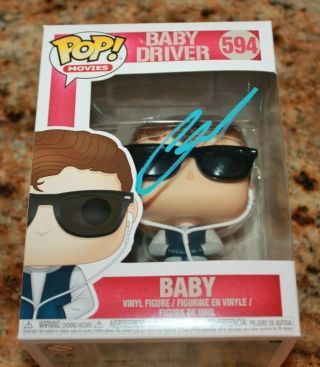 Ansel Elgort Baby Driver Signed Autographed Authenticated Funko Pop Pops