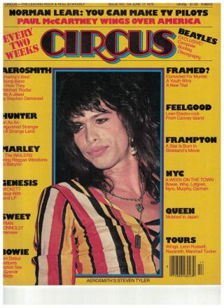 Circus Usa June 1976 64pp Aerosmith,  Queen Dr.  Feelgood,  Sweet,  Bob Marley,  Genesis