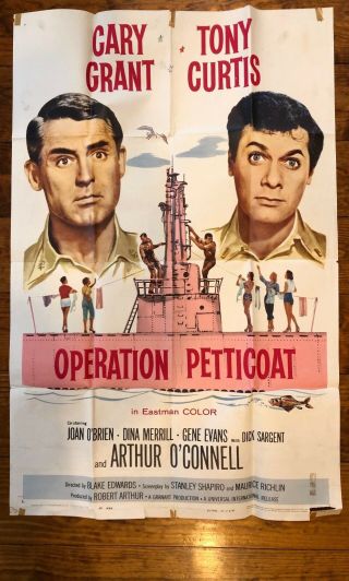 1959 One Sheet: Operation Petticoat - Cary Grant,  Tony Curtis