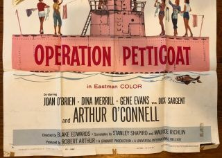 1959 one sheet: OPERATION PETTICOAT - Cary Grant,  Tony Curtis 2