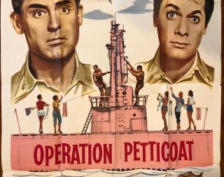 1959 one sheet: OPERATION PETTICOAT - Cary Grant,  Tony Curtis 3
