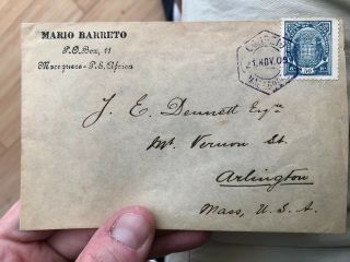 23 2 Rare Portugal Portuguese Colonial Mozambique Postal Covers To USA 2