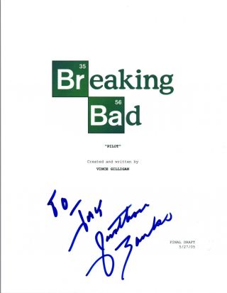 Jonathan Banks Signed Autographed Breaking Bad Pilot Episode Script Vd