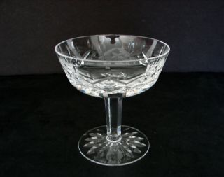 5 Lismore by Waterford Crystal Cut Glass Champagne/Tall Sherbet Ireland signed 3