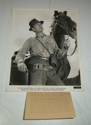 1943 Photo Gary Cooper For Whom The Bell Tolls Ernest Hemingway