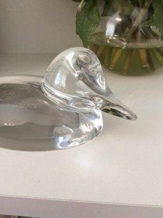Villeroy & Boch German Crystal Duck Sculpture Paperweight Animal Figurine 2