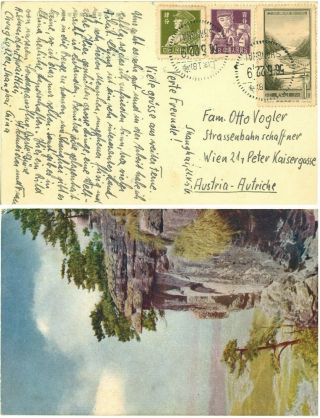 China Shanghai Postcard Cover Mailed To Austria 1956.
