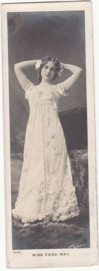 Miss Edna May - Edwardian Era Actress & Singer 1900s Bookmark Postcard/rare