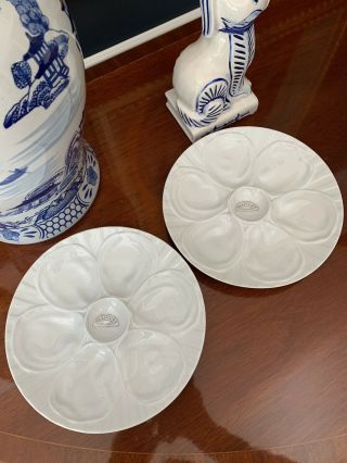Pillivuyt Culinaire White Oyster Plate (set Of 2) Bone Porcelain France