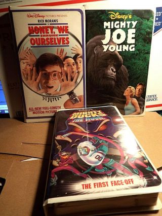Mighty Ducks,  Honey We Shrunk Ourselves,  Mighty Joe Young 3 Vhs Disney Movies