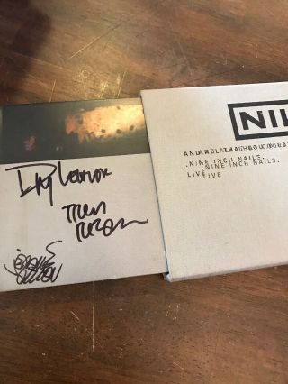 Nine Inch Nails Band Signed Trent Reznor,  Halo Seventeen Cd All That Could Have