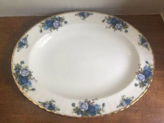 Royal Albert Moonlight Blue Rose Oval Platter