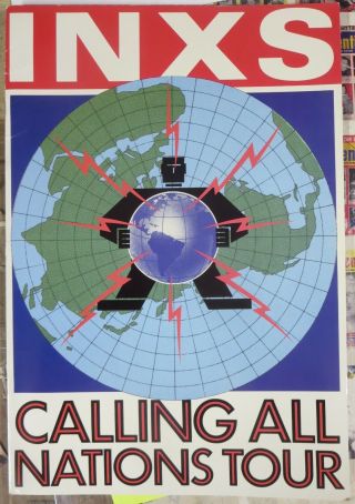 Inxs Calling All Nations Tour 1988 Souvenir Program Guide