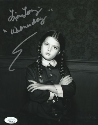 Lisa Loring Autograph 8x10 Photo The Addams Family Wednesday Signed Jsa