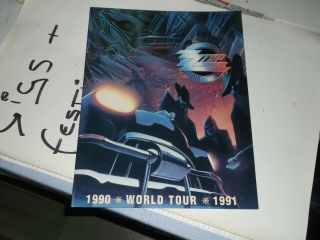 Zz Top World Tour Program And Ticket 1991 Milton Keynes Bowl