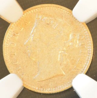 1885 China Hong Kong 5 Cent Victoria Silver Coin Ngc Vf 35