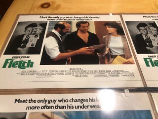 Fletch 11x14 Lobby Card Set 6 Of 8 1984 Chevy Chase Pin Holes