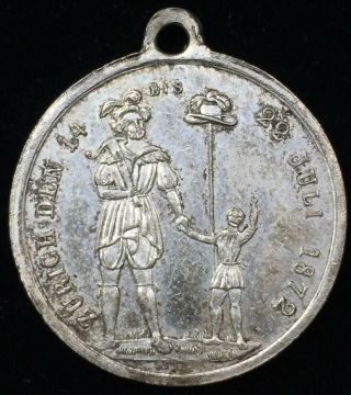 1872 Swiss Shooting Medal - Zurich - Federal Shooting Festival