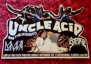 Uncle Acid & Deadbeats Concert Poster Signed D Proof Flyer The Shrine Danava Lp