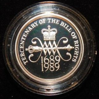 1989 Tercentenary Of The Bill Of Rights £2 Silver Proof