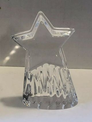 Steuben Crystal Shooting Star Paperweight Signed 4” Rare