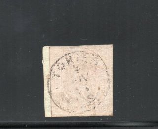 1853 Italy Sardinia Sa 6,  40c On Fragment,  Cv $1800.  00,  Rarity