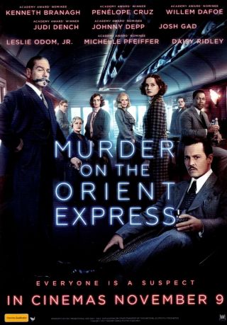 Murder On The Orient Express (2017) - A5 Poster - Kenneth Branagh,  Judi Dench