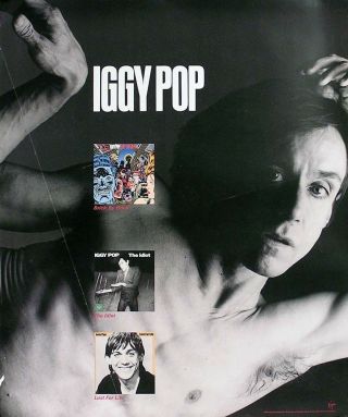 Iggy Pop 1990 Brick By Brick Double Sided Promo Poster 2