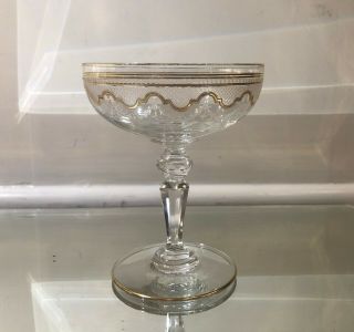 Antique Saint Louis French Crystal Champagne Coupe - Beethoven