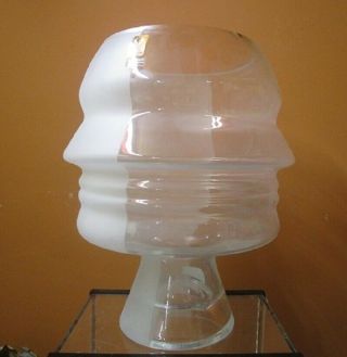 Ego vase Karim Rashid Mglass Ivima Rare Clear Frosted Glass Sculpture 2