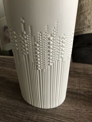 Vtg 8 " Wirkkala Rosenthal Studio Line Vase Modernist Matte White Porcelain Rare