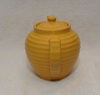 Vintage BAUER Pottery Early Ringware TEAPOT 6 Cup CHINESE YELLOW Exc 2