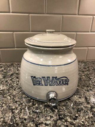 Red Wing Pottery Ice Water Crock With Spigot.  Stoneware/minnesota