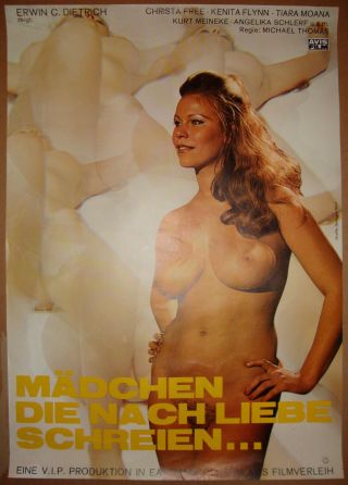 Mädchen,  Die Nach Liebe Schreien - E.  C.  Dietrich - Sexploitation - German (24x33 Inch)