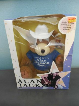 Alan Jackson Country Music Cuddly Plush Teddy Bear 1998 Signatures Superstars