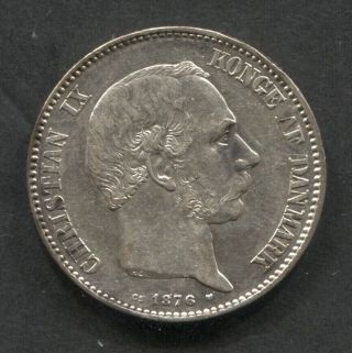 1876 Denmark 2 Kroner Xf